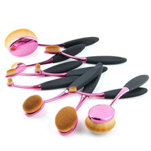 Load image into Gallery viewer, 10 Pc Oval Makeup Brush Set - Cijbee