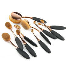 Load image into Gallery viewer, 10 Pc Oval Makeup Brush Set - Cijbee