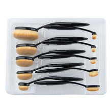 Load image into Gallery viewer, 10 Pc Oval Makeup Brush Set - Cijbee