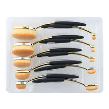 Load image into Gallery viewer, 10 Pc Oval Makeup Brush Set - Cijbee