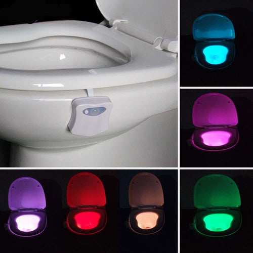 8 Color LED Motion Sensing Automatic Bathroom Toilet Night Light - Cijbee